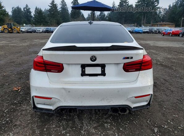 WBS8M9C51J5L00971 2018 BMW M3 White Вид ззаду