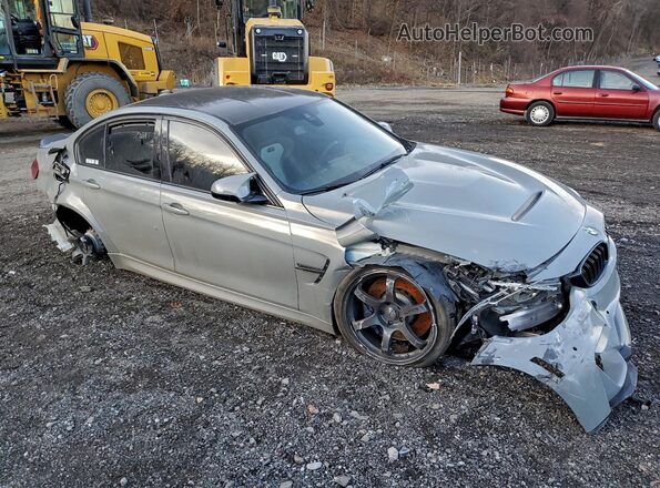 WBS8M9C52J5K99684 2018 BMW M3 Gray Delantero derecho