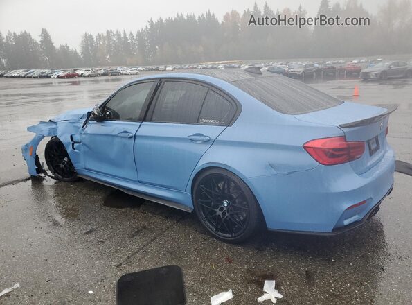WBS8M9C59J5L71495 2018 BMW M3 Синий Задняя левая четверть