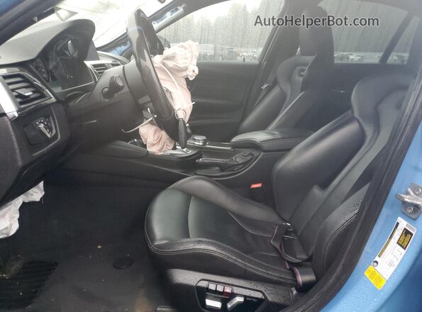 WBS8M9C59J5L71495 2018 BMW M3 Синий Вид салона спереди