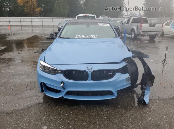 WBS8M9C59J5L71495 2018 BMW M3 Синий Вид спереди