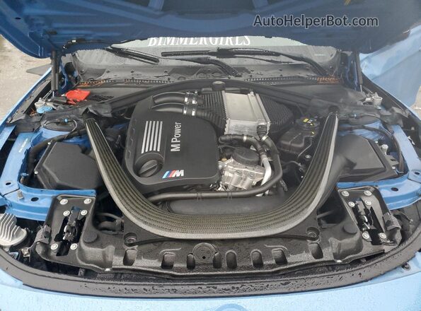 WBS8M9C59J5L71495 2018 BMW M3 Синий Вид задней части салона