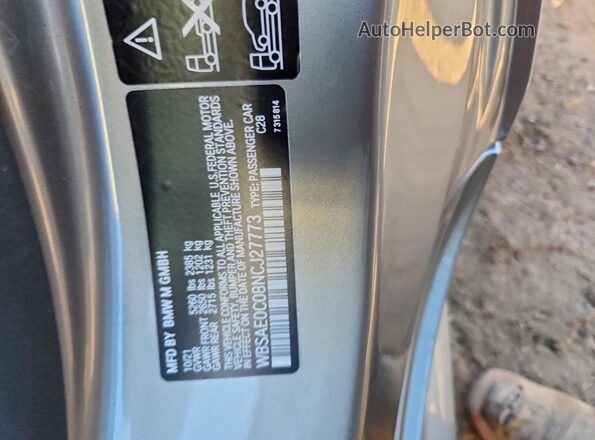 WBSAE0C08NCJ27773 2022 BMW M8 Серый Вид подкапотного пространства