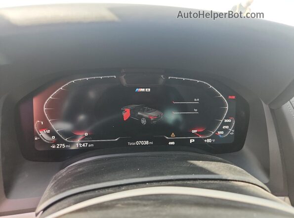 WBSDZ0C00SCT27754 2025 BMW M8 Black Вид щитка приладів