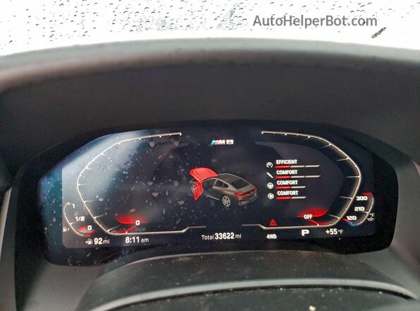 WBSGV0C00RCP31091 2024 BMW M8 Черный Вид щитка приборов
