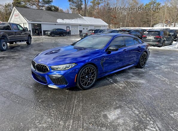 WBSGV0C06LCD74915 2020 BMW M8 Blue Trasero izquierdo