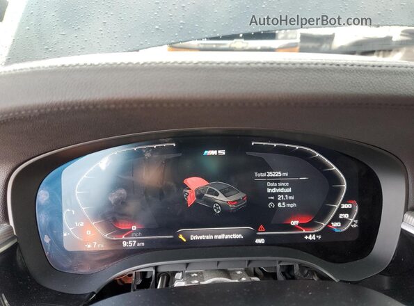 WBSJF0C01LB448778 2020 BMW M5 Gray Vista del cuadro de instrumentos