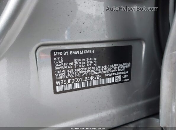 WBSJF0C01LB448795 2020 BMW M5 Серебряный Вид подкапотного пространства