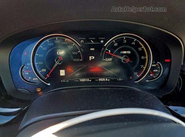 WBSJF0C50KB447566 2019 BMW M5 Черный Вид щитка приборов