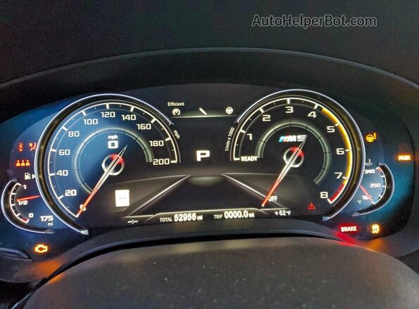 WBSJF0C50KB448152 2019 BMW M5 Black Widok zestawu wskaźników