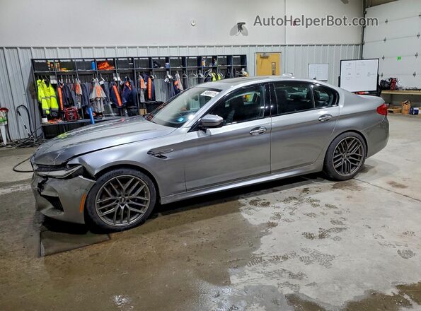 WBSJF0C54JB283060 2018 BMW M5 Silver Առջևի ձախ երեք քառորդ տեսարան