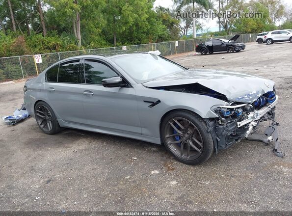 WBSJF0C57KB448732 2019 BMW M5 Серый Передняя правая четверть
