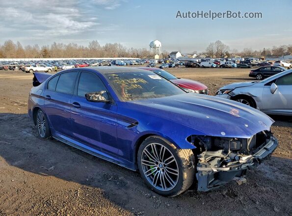 WBSJF0C59JB282308 2018 BMW M5 Синий Передняя правая четверть