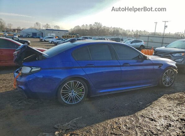 WBSJF0C59JB282308 2018 BMW M5 Синий Задняя правая четверть