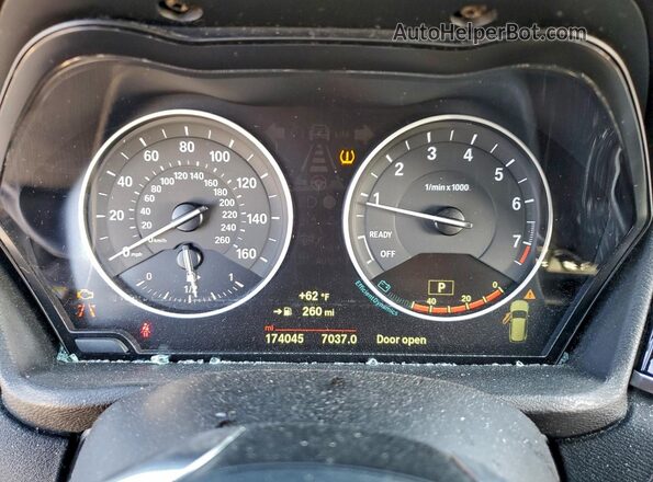 WBXHT3C30GP881823 2016 BMW X1 Black Instrument cluster view