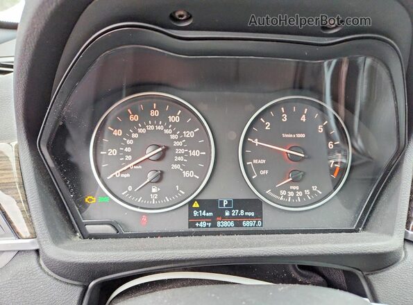 WBXHT3C32J5K26257 2018 BMW X1 Silver Widok zestawu wskaźników