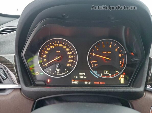 WBXHT3C3XH5F79617 2017 BMW X1 Белый Вид щитка приборов