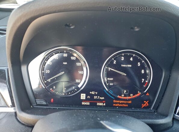 WBXHT3C53K5L38455 2019 BMW X1 Серебряный Вид щитка приборов