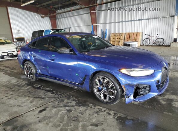 WBY33AW09NFM16553 2022 BMW I4 Blue Przód prawy