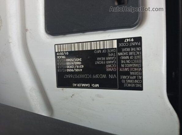 WD3PF1CDXKP076847 2019 MERCEDES-BENZ SPRINTER  