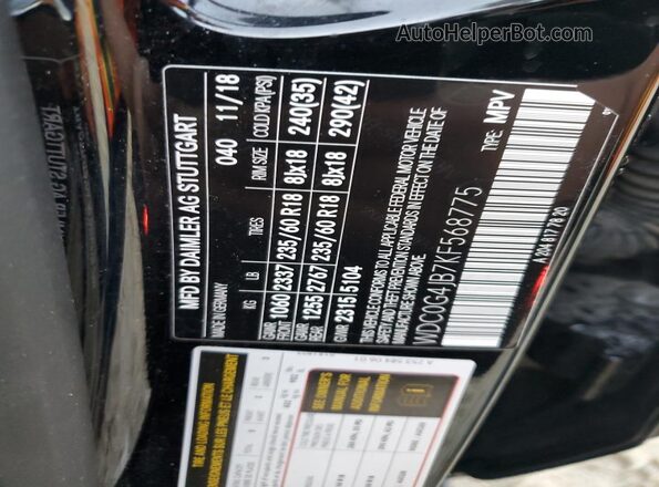WDC0G4JB7KF568775 2019 MERCEDES-BENZ GLC-CLASS Black Widok wnętrza 360 stopni