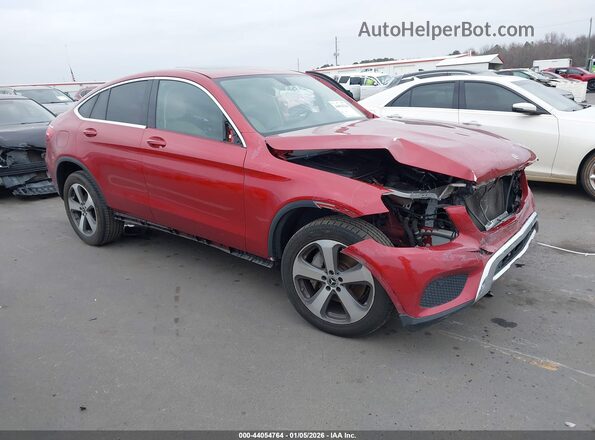 WDC0J4KB3JF383881 2018 MERCEDES-BENZ GLC 300 COUPE Maroon Delantero derecho
