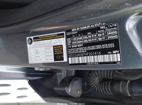 WDC0J4KB7HF201416 2017 MERCEDES-BENZ GLC 300 COUPE Gray Widok komory silnika