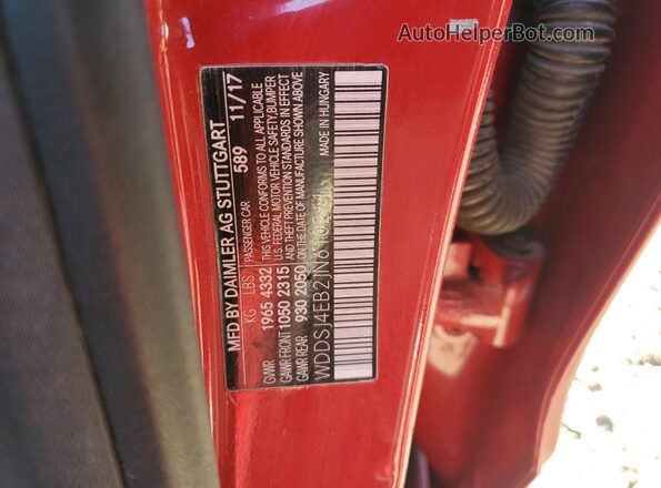 WDDSJ4EB2JN610211 2018 MERCEDES-BENZ CLA-CLASS Красный Вид подкапотного пространства
