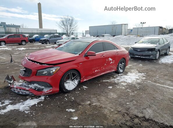 WDDSJ4EB7JN634858 2018 MERCEDES-BENZ CLA 250 Красный Передняя левая четверть