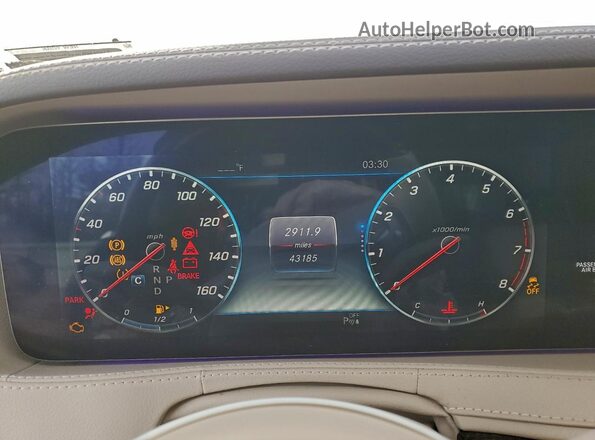 WDDUG6EB0KA456240 2019 MERCEDES-BENZ S Черный Вид щитка приборов