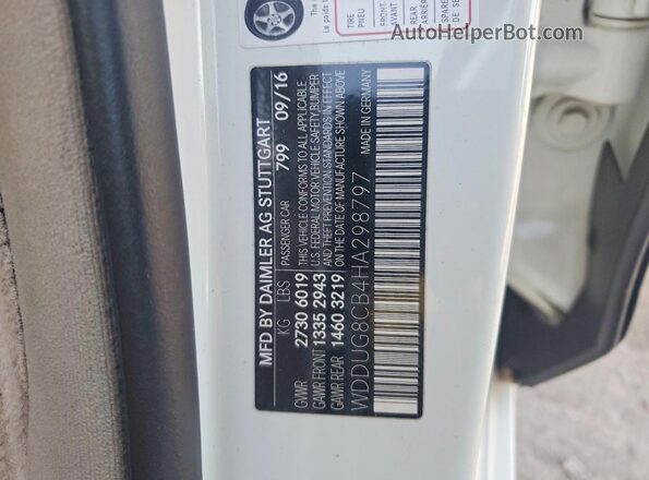 WDDUG8CB4HA298797 2017 MERCEDES-BENZ S White Widok komory silnika