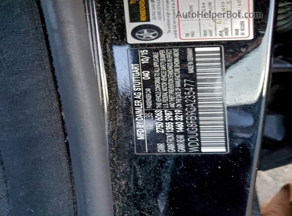 WDDUG8FB9GA235477 2016 MERCEDES-BENZ S Черный Вид подкапотного пространства