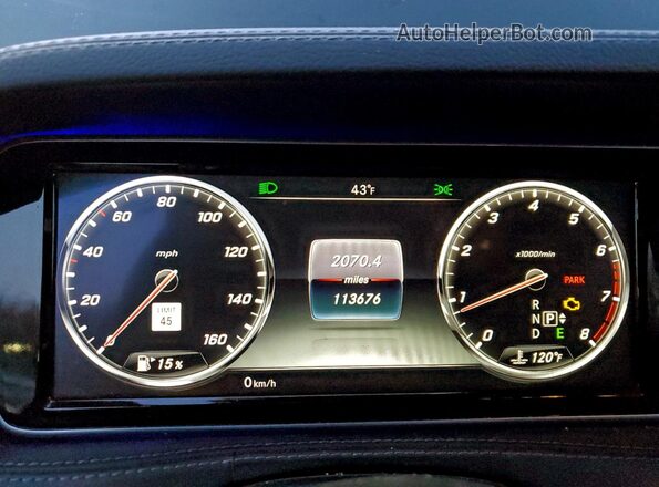 WDDUG8FB9GA235477 2016 MERCEDES-BENZ S Черный Вид щитка приборов