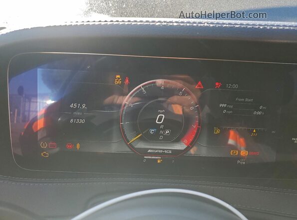 WDDUG8JB8KA438697 2019 MERCEDES-BENZ S Black Вид щитка приладів
