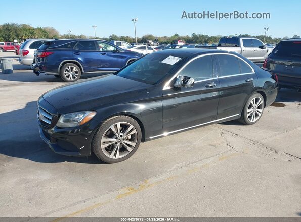 WDDWF4JB1JR322956 2018 MERCEDES-BENZ C-CLASS Black Przód lewy