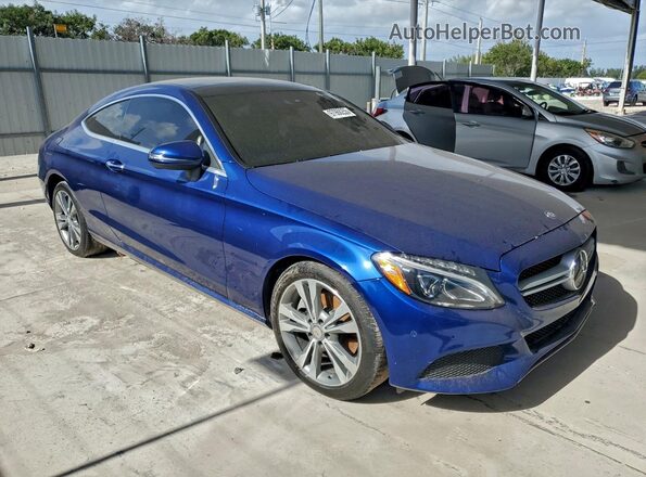 WDDWJ4KB0HF361644 2017 MERCEDES-BENZ C Blue Front right
