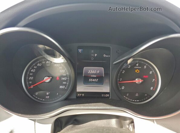 WDDWJ4KB6JF670668 2018 MERCEDES-BENZ C Белый Вид щитка приборов