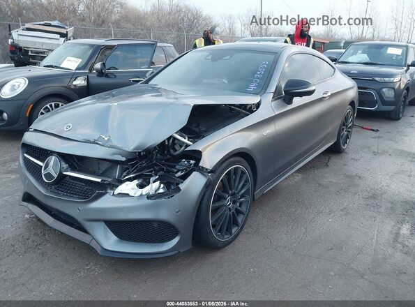 WDDWJ6EB2JF669945 2018 MERCEDES-BENZ AMG C 43 Серый Передняя левая четверть