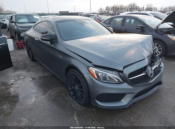 WDDWJ6EB2JF669945 2018 MERCEDES-BENZ AMG C 43 Серый Передняя правая четверть