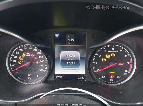 WDDWK6EB0HF544854 2017 MERCEDES-BENZ AMG C 43 Серый Вид задних сидений