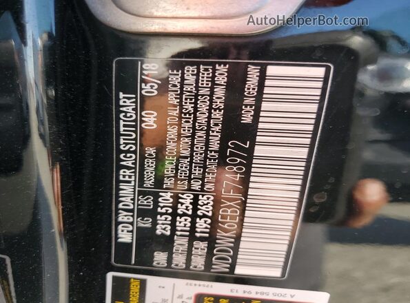 WDDWK6EBXJF748972 2018 MERCEDES-BENZ C Черный Вид подкапотного пространства