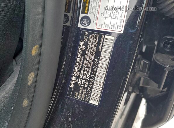 WDDZF4KB7KA637661 2019 MERCEDES-BENZ E Черный Вид подкапотного пространства