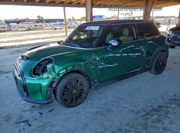 WMW13DJ02N2S08097 2022 MINI COOPER Зеленый Передняя левая четверть