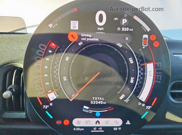 WMW13GD08S2X12176 2025 MINI COOPER Серебряный Вид щитка приборов