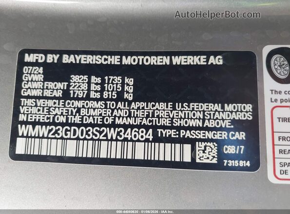 WMW23GD03S2W34684 2025 MINI HARDTOP Silver Widok komory silnika
