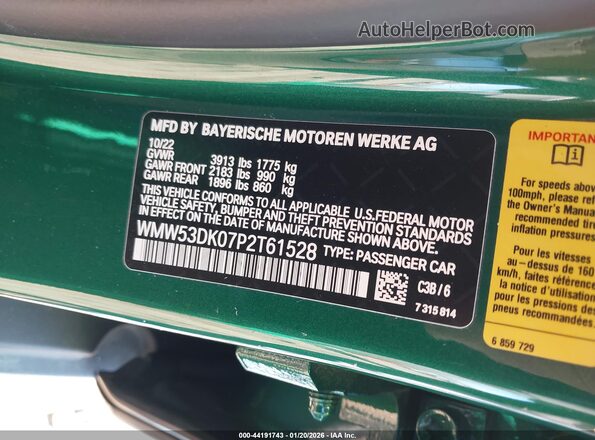 WMW53DK07P2T61528 2023 MINI HARDTOP Green Widok komory silnika