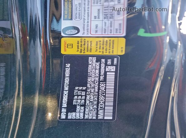 WMW73DH08P2T04061 2023 MINI COOPER Two Tone Vista de la etiqueta del VIN