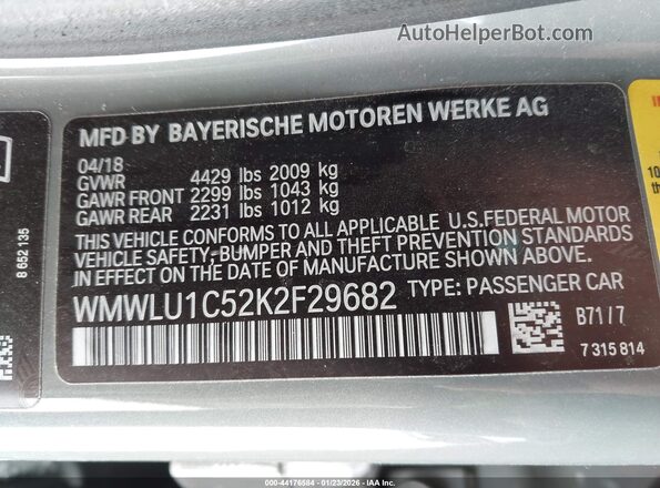 WMWLU1C52K2F29682 2019 MINI CLUBMAN Серый Вид подкапотного пространства
