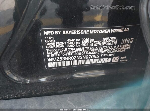 WMZ53BR02N3N97055 2022 MINI COUNTRYMAN Черный Вид подкапотного пространства