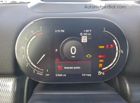 WMZ83BR04M3M21913 2021 MINI COOPER Серый Вид щитка приборов